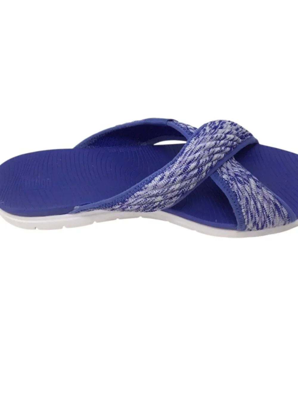FitFlop Artknit Criss Cross Sandals Slides Comfort Lightweight Blue 085-671